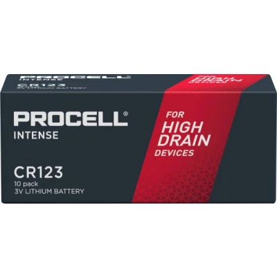 Afbeelding van Duracell batterij lithium, CR123A, 3V Procell Intense, doos (10 stuks)