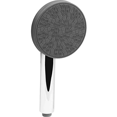 Afbeelding van Cornat „Valongo handdouche hoofddiameter 110 mm chroom/grijs 3 sproeimodi: normaal en massagestraal antikalkaanslag waterbesparend inzetstuk/ECO douchekop voor douche bad/TECB3480