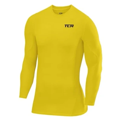 Afbeelding van SuperThermal Compressietop met Lange Mouwen Ronde Hals voor Heren en Jongens Sonic Yellow (Geel), XXL