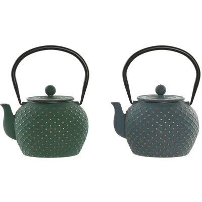Afbeelding van Theepot Home ESPRIT Blauw Groen Roestvrij staal Ijzer 1 L (2 Stuks)
