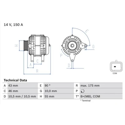 Afbeelding van Bosch Alternator/Dynamo 0 986 082 240