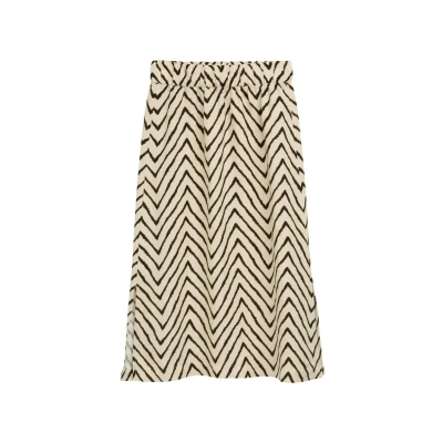 Afbeelding van TOM Tailor Alijn rok, Dames, Maat: 34, Natural zig zag design