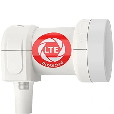 Afbeelding van DUR line +Ultra Single LNB 1 deelnemer wit met LTE filter [zeer goed *] voudig, digitaal bescherming tegen weersinvloeden, Full HD, 4K, premium kwaliteit