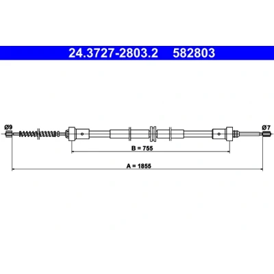 Afbeelding van Ate Handremkabel 24.3727 2803.2