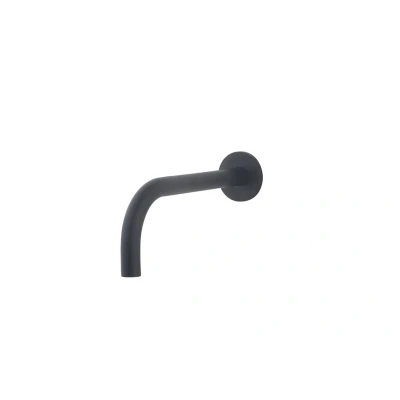 Afbeelding van Wiesbaden SLIM 18mm uitloop rond 20cm 1/2&quot; mat zwart