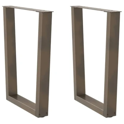 Afbeelding van vidaXL Eettafelpoten 2 st V vormig 70x(72 73,3) cm staal naturel