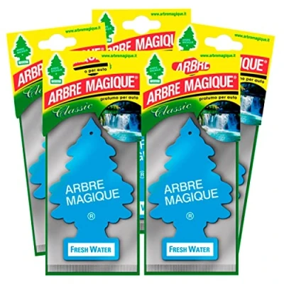 Afbeelding van Arbre Magique Mono, auto luchtverfrisser, frisse en geur, levensduur tot 7 weken, gemaakt in Italië, 5 stuks