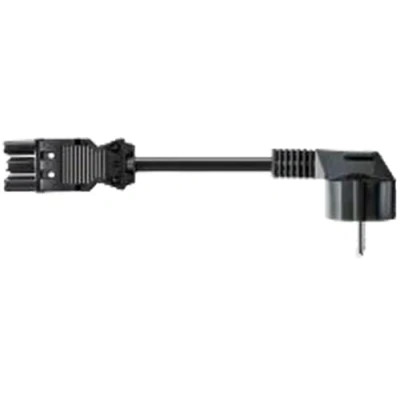 Afbeelding van Bachmann installatiestekker stroomkabel Wieland GST18® CEE 7/7 / zwart 1 meter