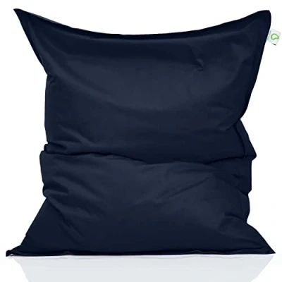 Afbeelding van Green Bean© zitzak voor binnen XXL 140x180 cm 380 liter kinderen &amp; volwassenen EPS parels vulling Reuze groot Lounge kussen Zitkussen