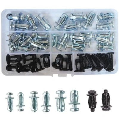 Afbeelding van 40 Sets (80pcs) M4 M5 M6 Jack Noten Petal Nuts Uitbreidingsmoer Dunne Bevestigingen Dowels met Schroeven Assemblage