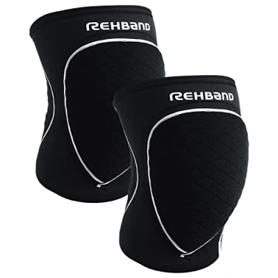 Afbeelding van Rehband kniebeschermers 1 stuk of Paar, handbal &amp; volleybal comfortabel nauwsluitend, Kleur:Zwart Maat:XS