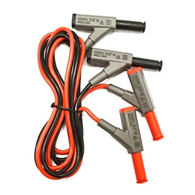 Afbeelding van PeakTech geïsoleerde 4 mm verbindingskabel met koppeling CAT III 1000 V, 1 stuk, P 7025