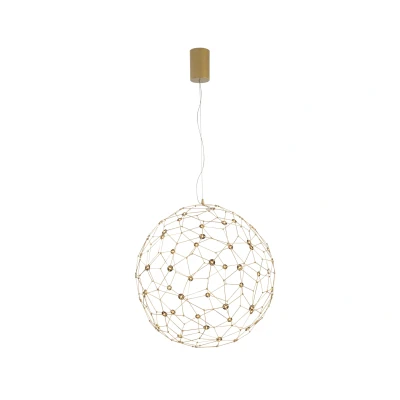 Afbeelding van Nova Luce, Hanglamp, SOLE LED hanglamp goud 21,6W warm wit 310x60cm 9186001