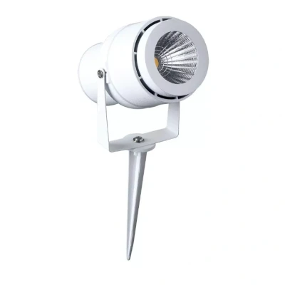 Afbeelding van 220 Volt Tuinlamp Neutraal wit 12 Watt Witte behuizing Grond spot