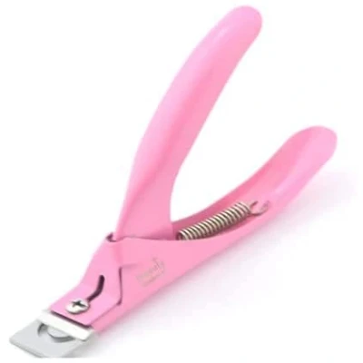 Afbeelding van Acryl Valse Nail Clipper Roestvrij Staal Tip Cutter Trimmer Nep Clippers voor (roze)