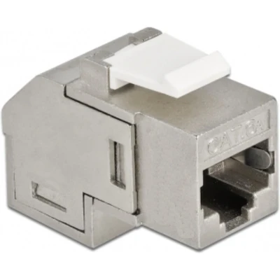 Afbeelding van STP CAT6a 10 Gigabit Keystone module RJ45 90 haaks / gegoten zink