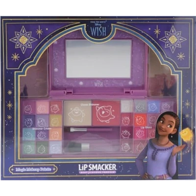 Afbeelding van Lip Smacker Wish Beauty Palette, Disney Geïnspireerd Makeup Set Inclusief Glosses, Shimmer Creams &amp; Blush, Princess Geschenken voor Kinderen, Make up Accessoires Spiegel Inbegrepen