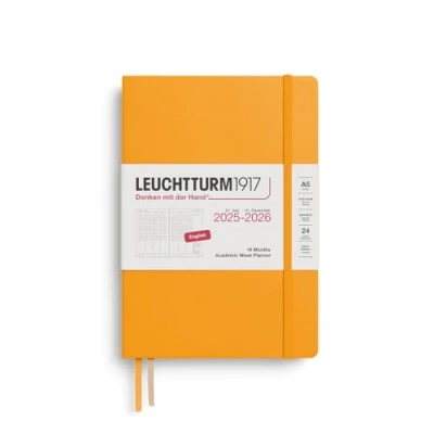 Afbeelding van Leuchtturm1917 A5 Medium Academic Week Planner 2025/2026 (18 mnds) hardcover Rising Sun