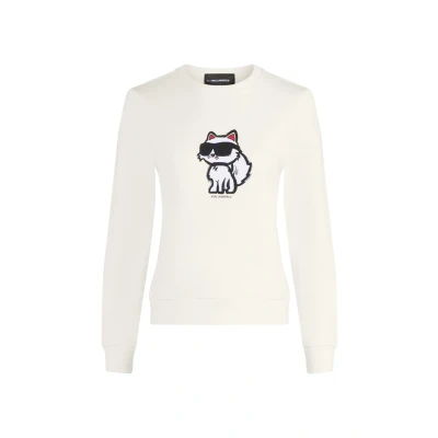 Afbeelding van KARL Lagerfeld IKON Sketch Sweater, Dames, Maat: Large, Cannoli cream