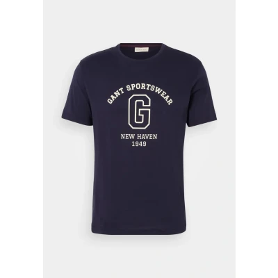 Afbeelding van GANT Graphic Tshirt print, Heren, Maat: Small, Evening blue