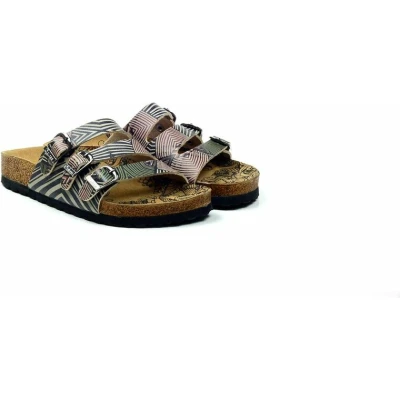 Afbeelding van GOBY Gestreept Patroon Slippers Sandalen Hoge kwaliteit Handmade Maat 38