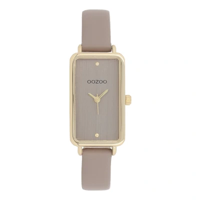 Afbeelding van OOZOO Timepieces Goudkleurige horloge met leren band C11531