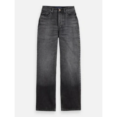 Afbeelding van Scotch &amp; Soda CORE Ripple Straight leg jeans, Dames, Maat: 26x30, Absolute black