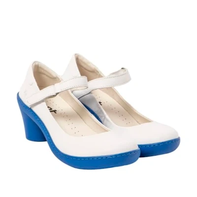 Afbeelding van ART 1440 ALFAMA, platform voor dames, nappa wit blauw, maat 41 EU, Nappa, wit, EU
