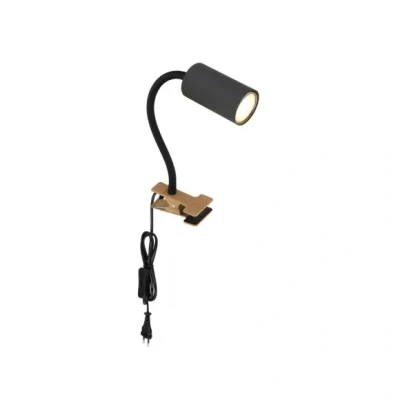 Afbeelding van Lampa stołowa Globo 57911KG Robby GU10 25W brązowy/czarny z klipsem