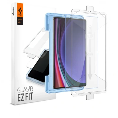 Afbeelding van Spigen Glas.tR EZ Fit Screenprotector compatibel met Samsung Galaxy Tab S9 Ultra, 14.6 inch, Sjabloon voor Installatie, Kristalhelder, Responsieve Aanraking, 9H Gehard Glas