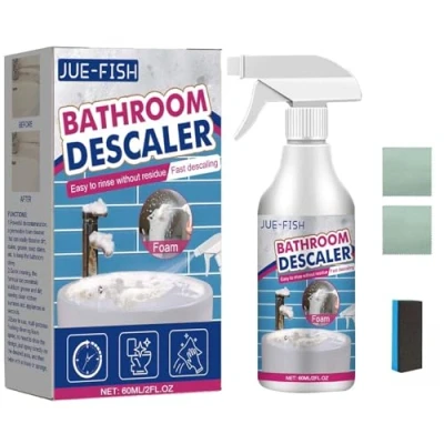 Afbeelding van Jue Fish Bathroom Descaler, 2025 New Descaler Foam Cleaner, Multipurpose Spray, All Purpose Household Cleaners, Stubborn Stains Cleaner for Toilet Shower Sink(1set)