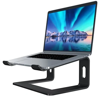 Afbeelding van SOUNDANCE Aluminium laptopstandaard voor bureau, compatibel met Mac MacBook Pro Air Apple Notebook, draagbare houder, ergonomische lift, metalen verhoger 10 tot 15,6 inch pc, desktopcomputer, LS1