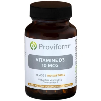 Afbeelding van Proviform Vitamine D3 10mcg, 100 Soft tabs