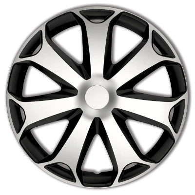Afbeelding van AutoStyle 4 Delige Wieldoppenset Mega 13 inch zilver/zwart