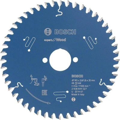 Afbeelding van Bosch Accessoires Cirkelzaagblad expert for Wood 165x30x2.6/1.6x48T 2608644027