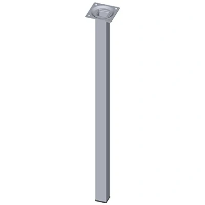 Afbeelding van DIY Element System meubelpoot vierkant metalen vierkante voet, ideaal als tafelpoot voor het ontwerpen van individuele meubels 25 x mm, lengte 500 chroom