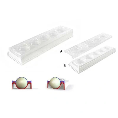 Afbeelding van Silikomart Siliconen Bakvorm Hele Bollen (5x) Ø5,8cm