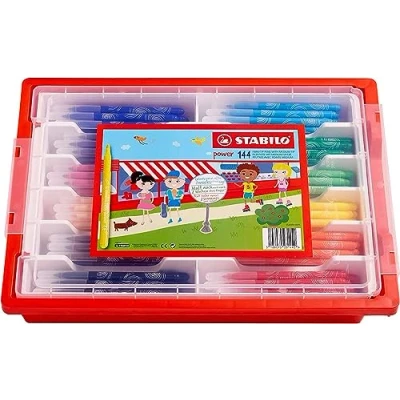 Afbeelding van Stabilo Power kleurstiften, classpack met 144 stiften, geassorteerde kleuren