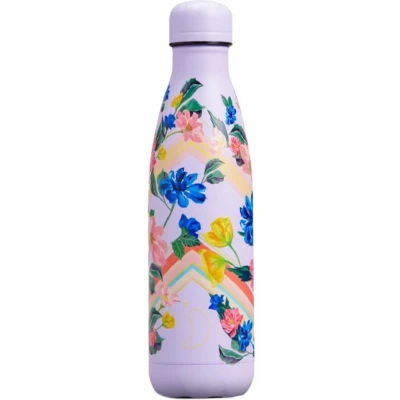 Afbeelding van Thermosfles Paars Graphic Garden 500ml RVS Chilly&#039;s Floral Edition 7 X 26 Cm Nice thingZ