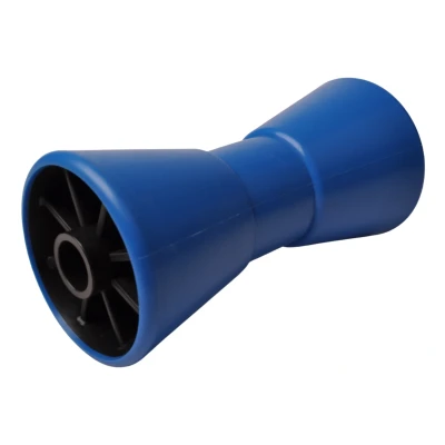 Afbeelding van Aanhangwagendirect 200x104 mm kielrol blauw 22 naafdiameter