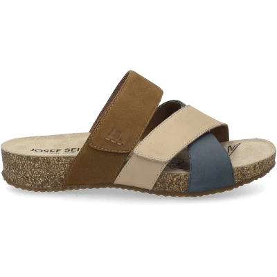 Afbeelding van Josef Seibel Tonga 84 Muiltjes, Dames, Maat: 38, Azur multi Schoenen