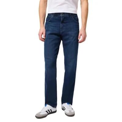Afbeelding van Wrangler Heren Jeans Broeken TEXAS regular/straight Fit Blauw 46W / 30L Volwassenen