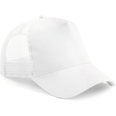 Afbeelding van Beechfield Snapback truckerpet B640 White /