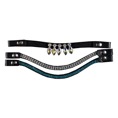 Afbeelding van HKM Hobby Horse frontriem set van 3 blauw/zilver