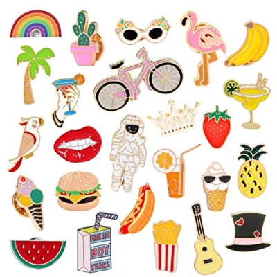 Afbeelding van EuTengHap 25 Stuks Cartoon Broche Pin Leuke Emaille Revers Badges Pins Set voor Kleding Jassen Rugzakken DIY Ambachten Accessoires Benodigdheden, Zink