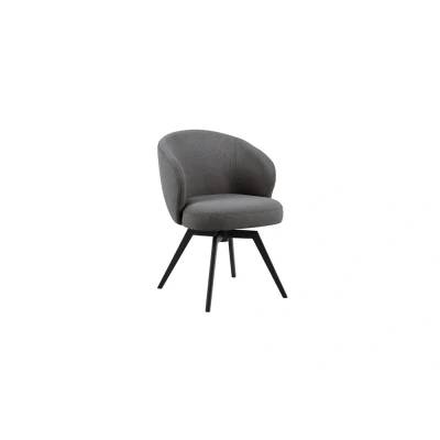 Afbeelding van Eetkamerstoel Met Armleuning Grijs Stof &amp; Staal 58,5x60x80 cm Durin Giga Living