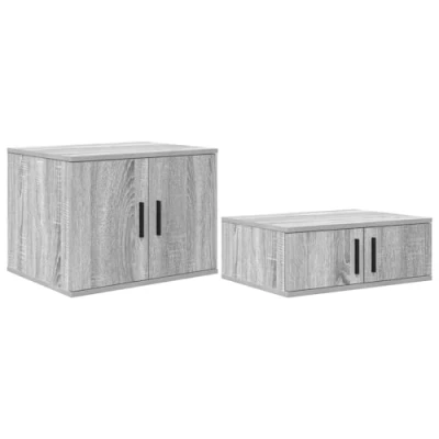 Afbeelding van vidaXL Nachtkastjes Grijs Sonoma Bewerkt hout 103 x 41 40 cm