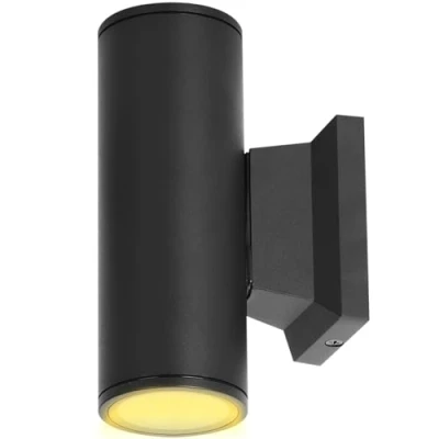 Afbeelding van Aigostar 13VEM Wandlamp Wandspot GU10 Fitting IP65 voor binnen en buiten Uplight downlight Zwart