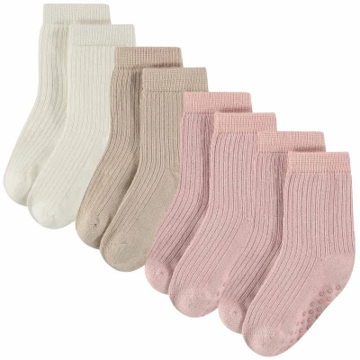 Afbeelding van Comfortabel &amp; Zijdezacht Bamboo Basics Sidney Bamboe Baby Sokken (Multipack 4 stuks) Wit, Beige Roze 12 18 Maanden