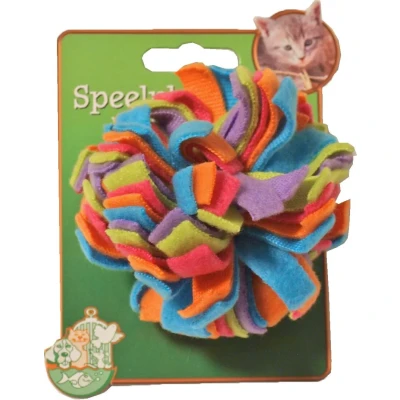 Afbeelding van Kattenspeelgoed fleece pompoen multicolor Gebr. de Boon
